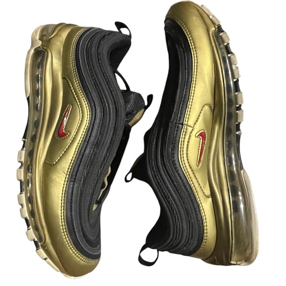 Nike Black and Gold Sneakers with Air Max Cushioning - Picture 2 of 5